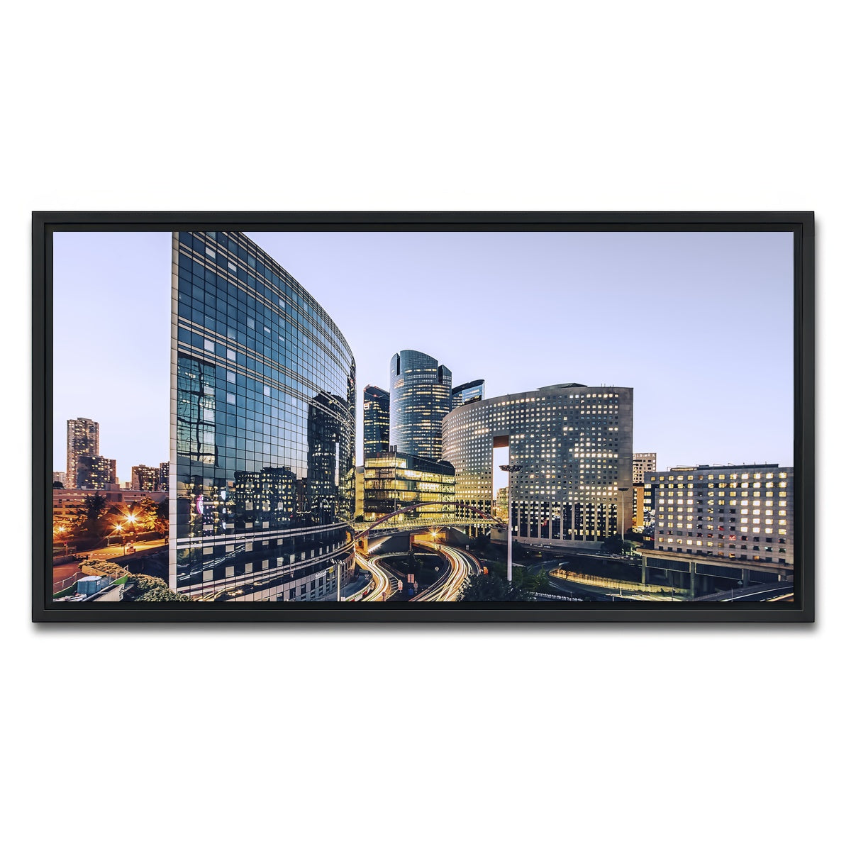 AUTO-MOCKUP WHITE | La Defense | 1 Piece | Black Framed Canvas | group=2x1