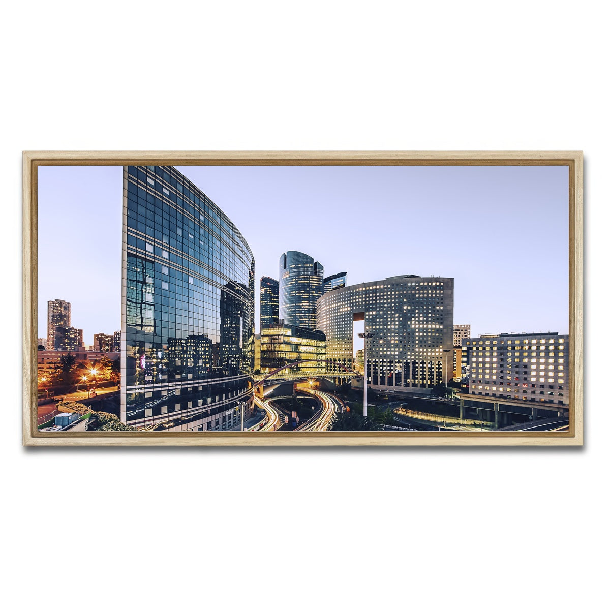 AUTO-MOCKUP WHITE | La Defense | 1 Piece | Natural Framed Canvas | group=2x1