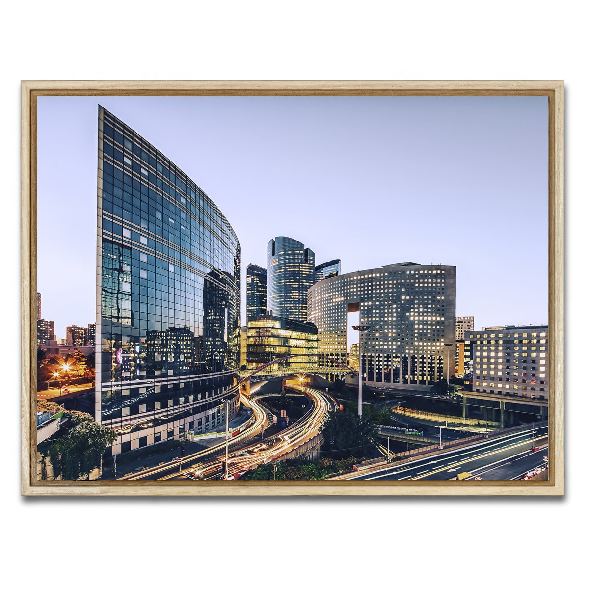 AUTO-MOCKUP WHITE | La Defense | 1 Piece | Natural Framed Canvas | group=4x3