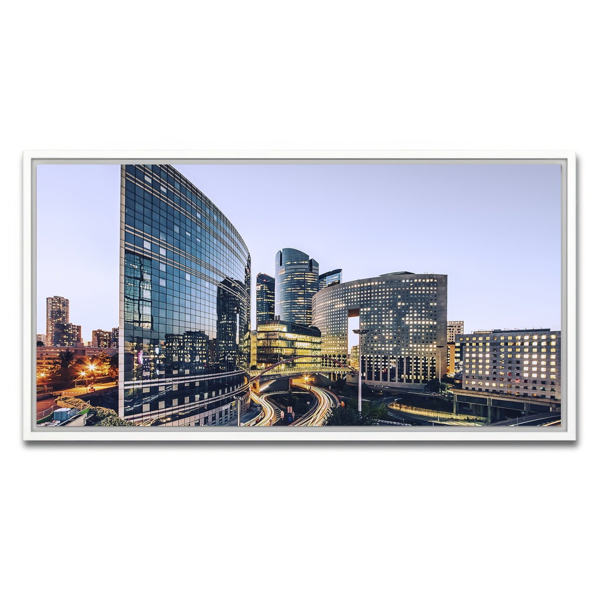 AUTO-MOCKUP WHITE | La Defense | 1 Piece | White Framed Canvas | group=2x1