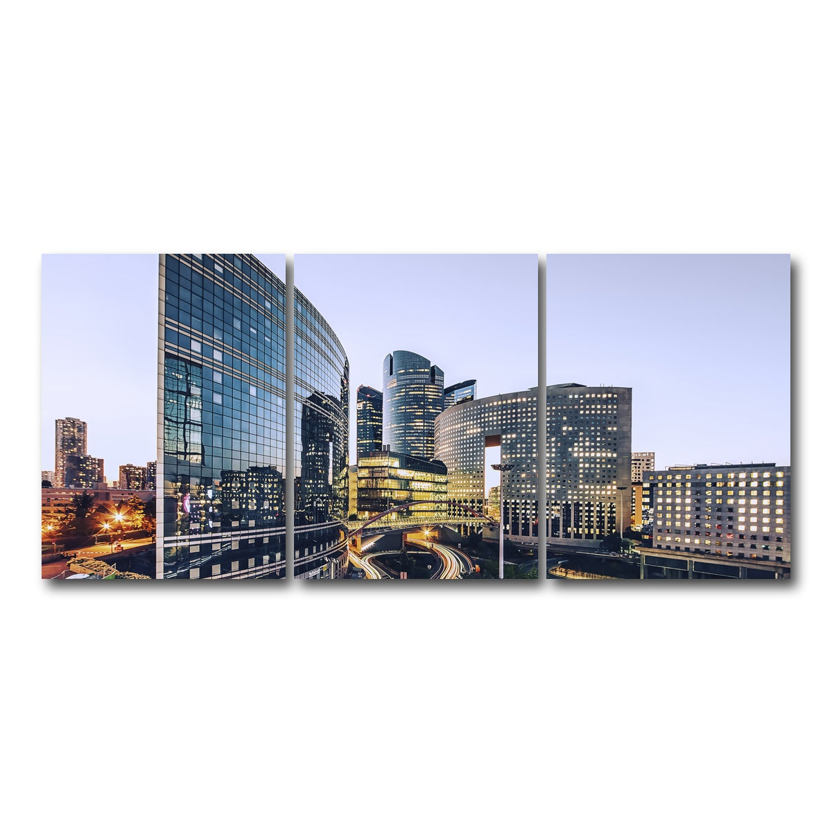 AUTO-MOCKUP WHITE | La Defense | 3 Piece | Gallery Wrap Canvas | group=18x24