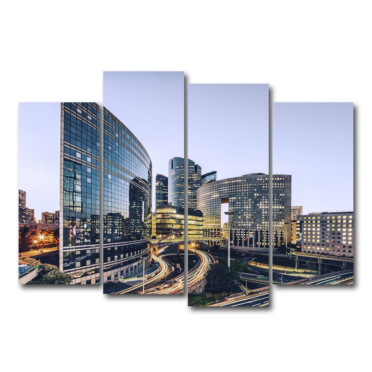 AUTO-MOCKUP WHITE | La Defense | 4 Piece | Gallery Wrap Canvas | group=4_normal