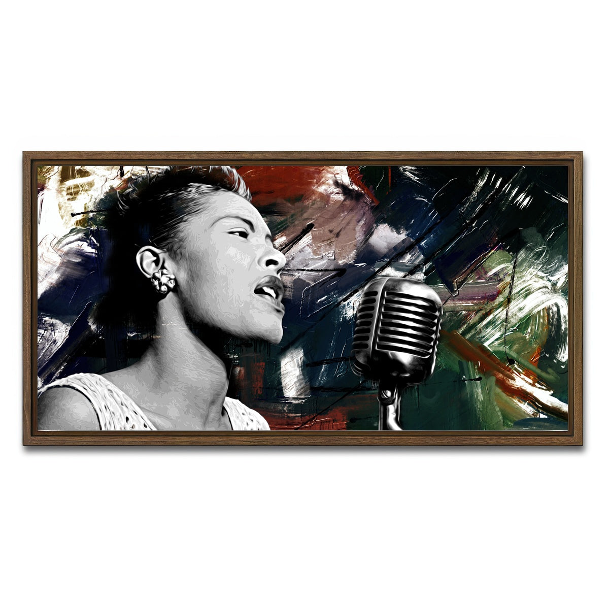 AUTO-MOCKUP WHITE | Lady Day | 1 Piece | Walnut Framed Canvas | group=2x1