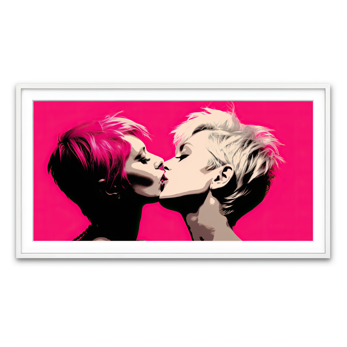 Framed Print 2x1 White