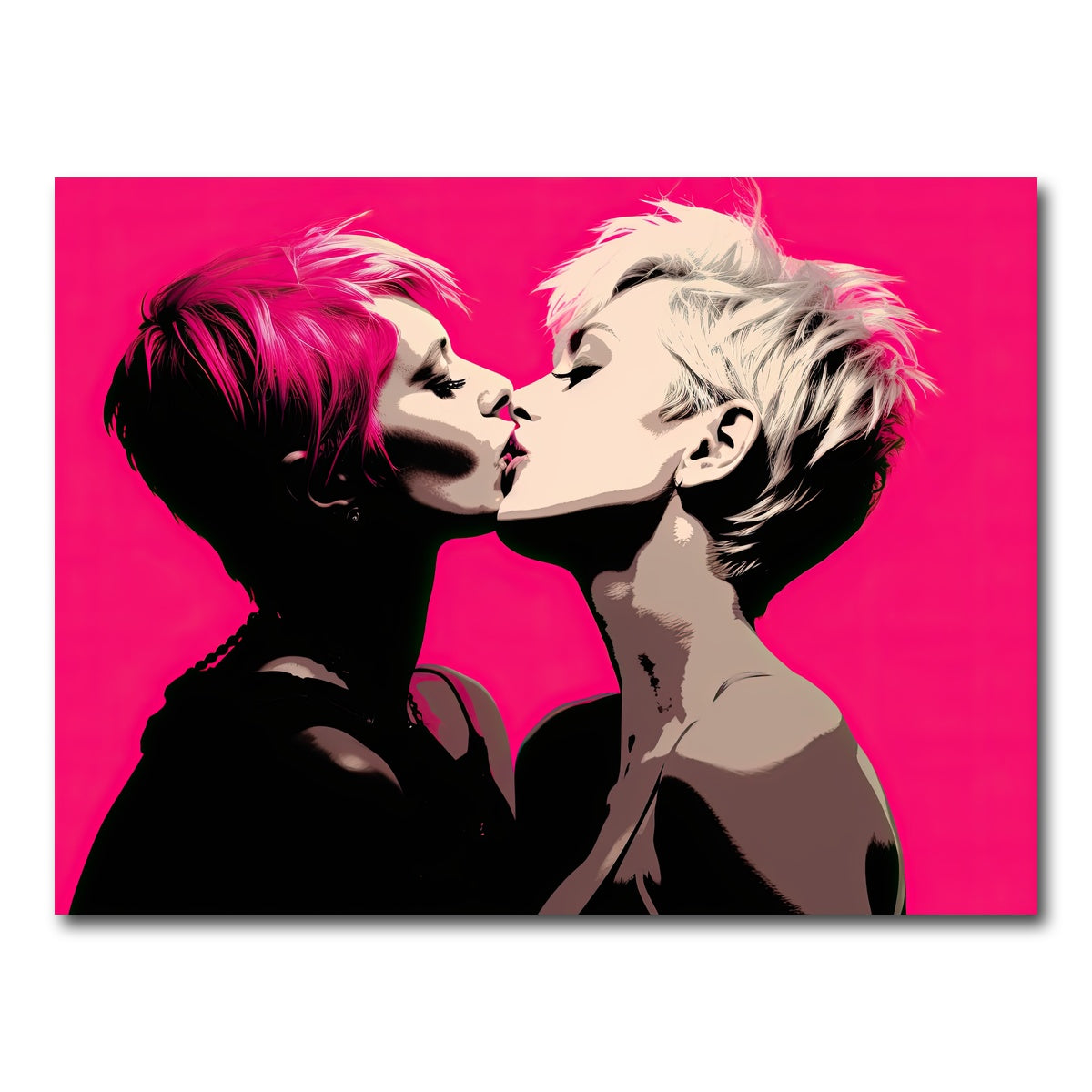 AUTO-MOCKUP WHITE | Lady Gaga & Pink | 1 Piece | Gallery Wrap Canvas | group=4x3