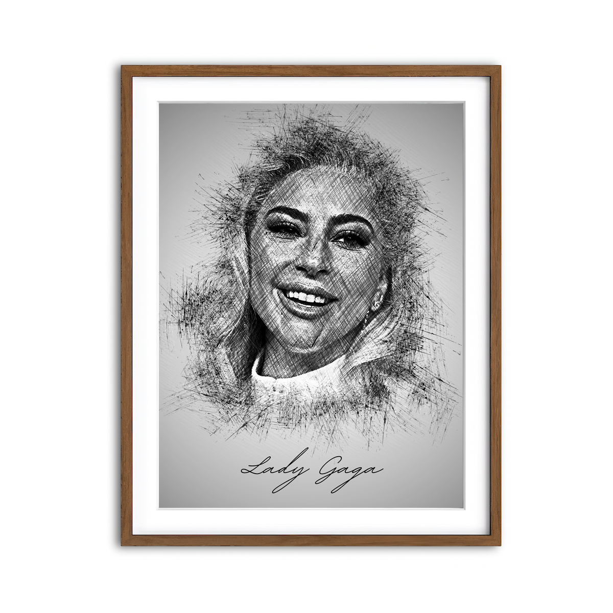 Framed Print 3x4 Walnut