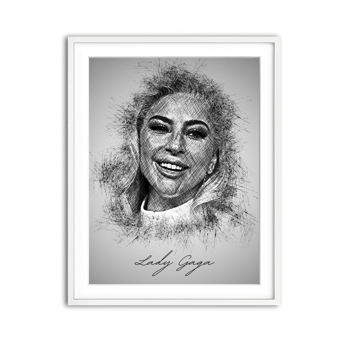 Framed Print 3x4 White