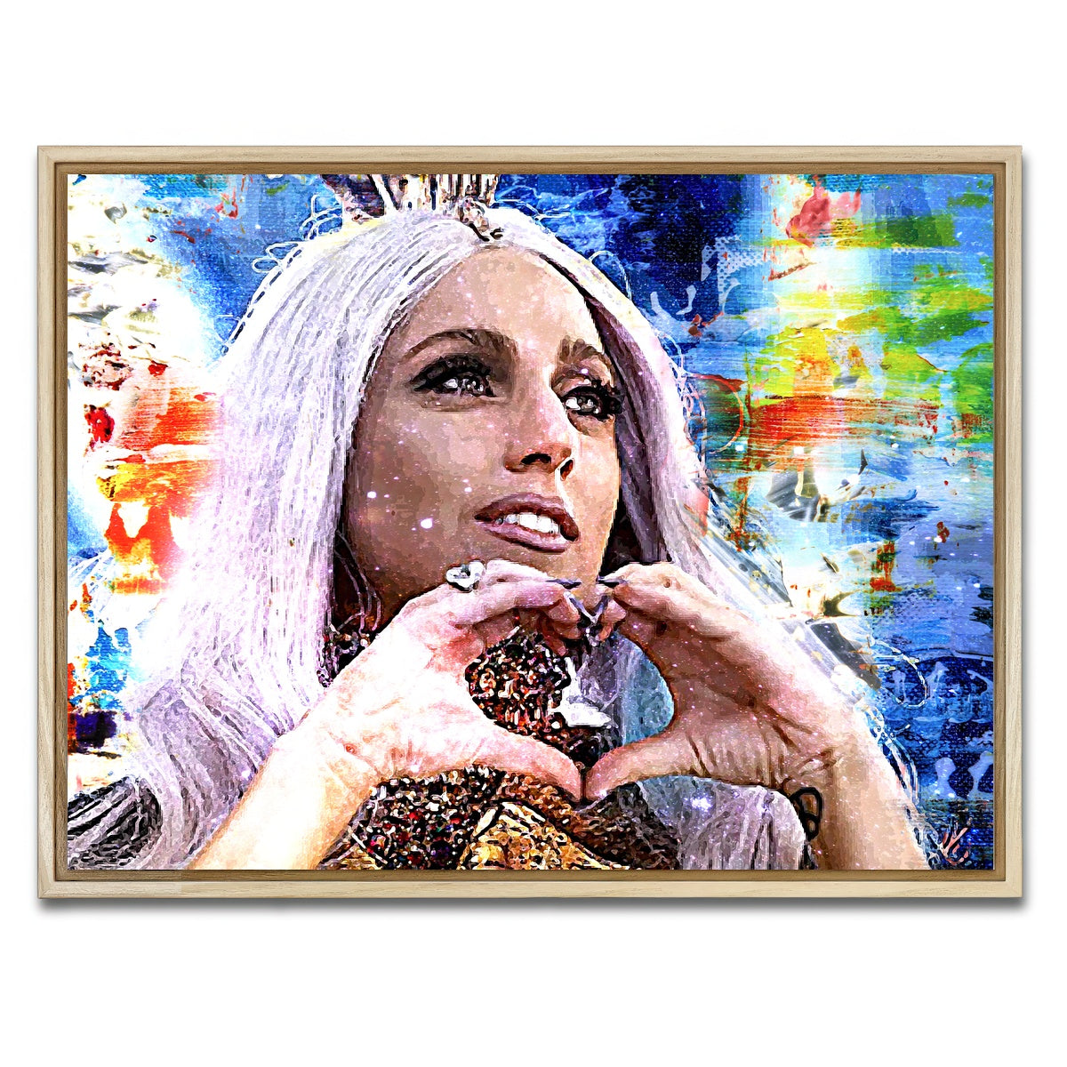 AUTO-MOCKUP WHITE | Lady Gaga | 1 Piece | Natural Framed Canvas | group=4x3