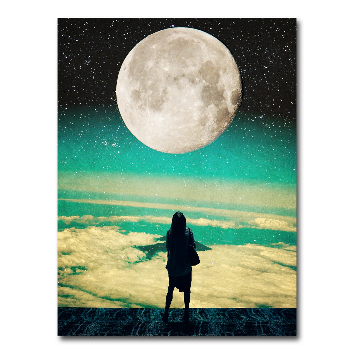 AUTO-MOCKUP WHITE | Lady Moon No Idea | 1 Piece | Gallery Wrap Canvas | group=3x4
