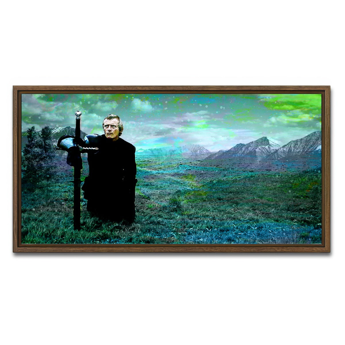 AUTO-MOCKUP WHITE | Ladyhawke | 1 Piece | Walnut Framed Canvas | group=2x1