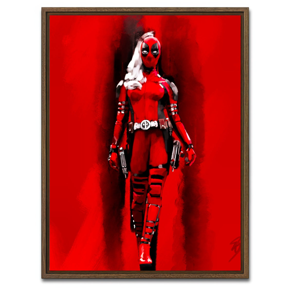 AUTO-MOCKUP WHITE | Ladypool | 1 Piece | Walnut Framed Canvas | group=3x4