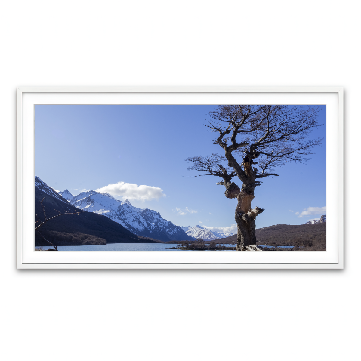 Framed Print 2x1 White