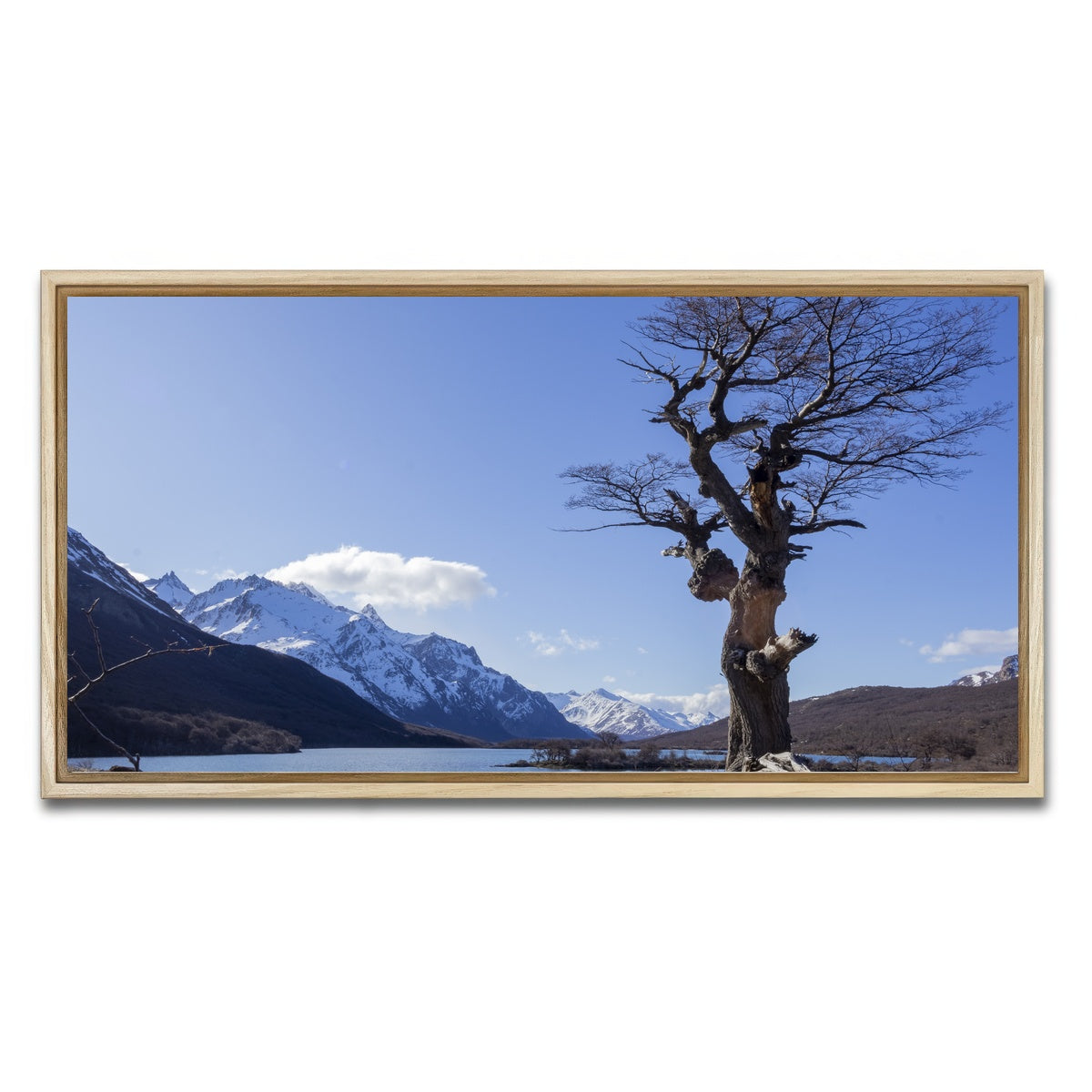 AUTO-MOCKUP WHITE | Laguna Hija - El Chalten | 1 Piece | Natural Framed Canvas | group=2x1