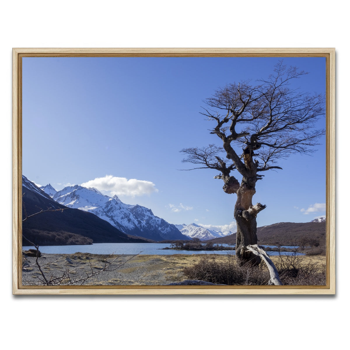 AUTO-MOCKUP WHITE | Laguna Hija - El Chalten | 1 Piece | Natural Framed Canvas | group=4x3