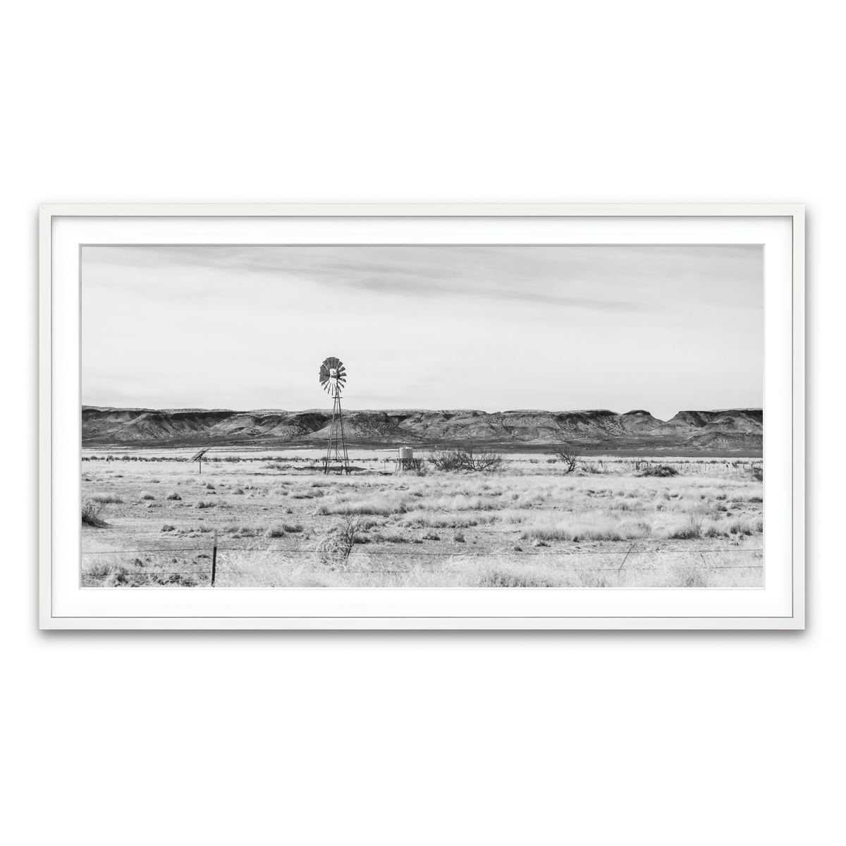 Framed Print 2x1 White