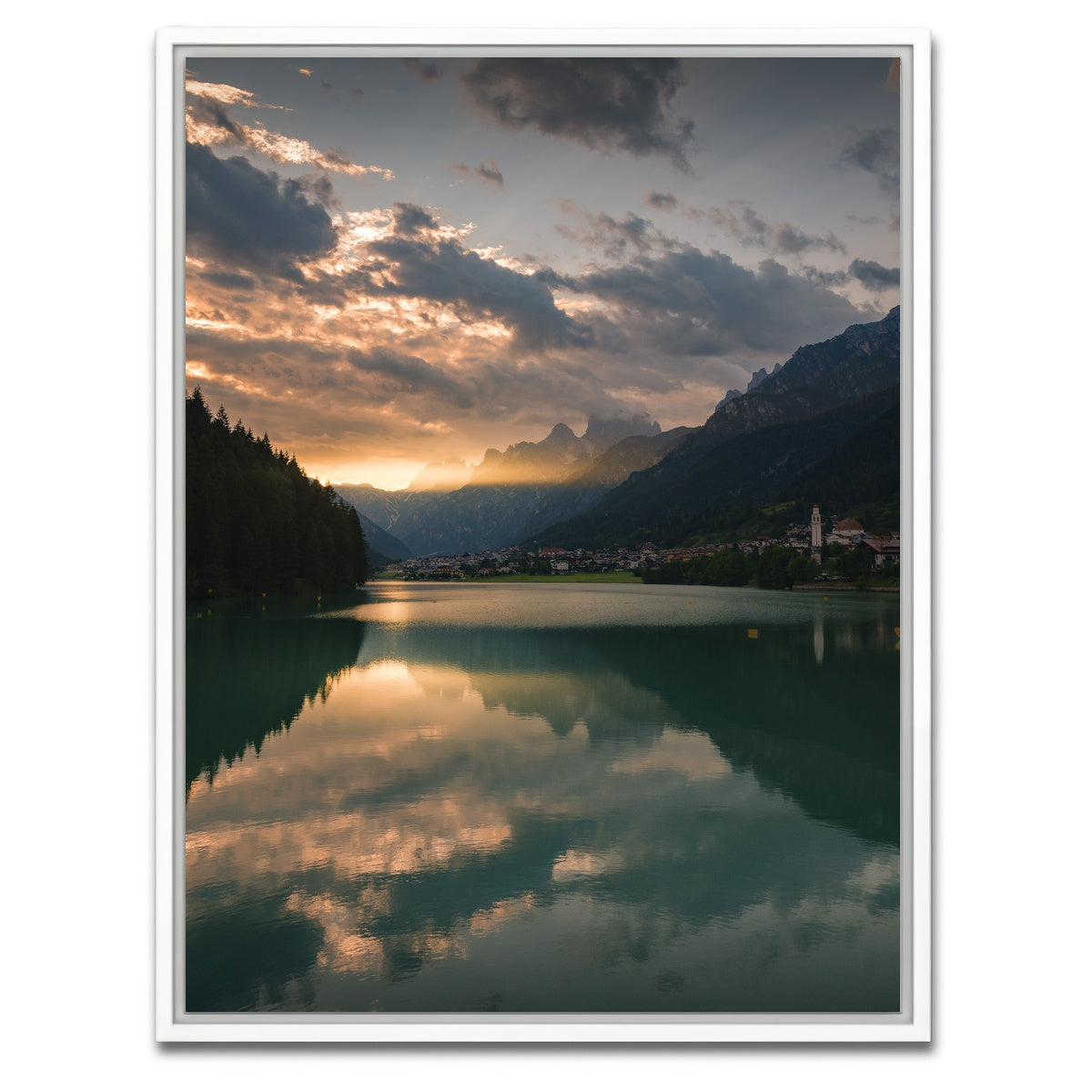 AUTO-MOCKUP WHITE | Lake Auronzo | 1 Piece | White Framed Canvas | group=3x4