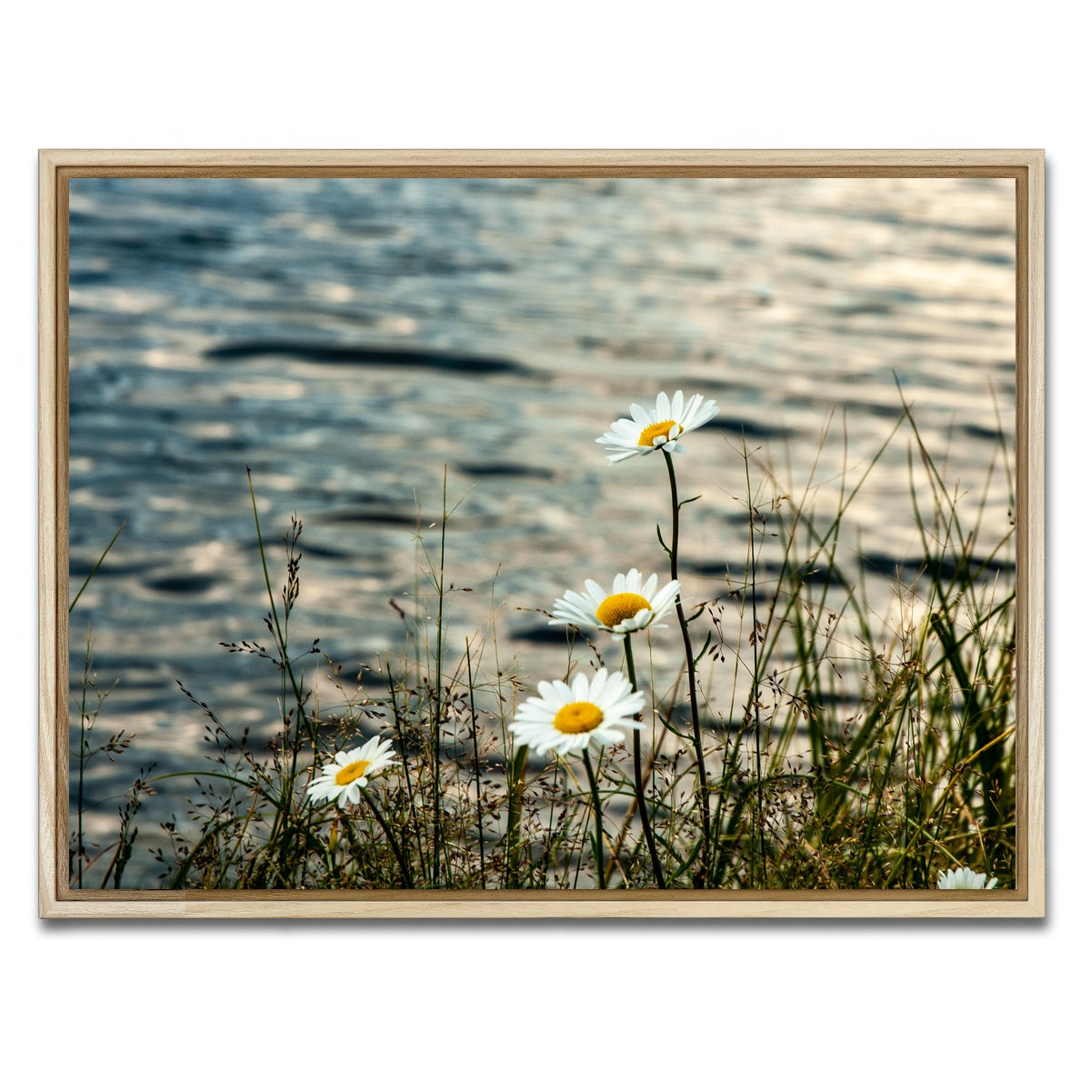 AUTO-MOCKUP WHITE | Lake Flowers | 1 Piece | Natural Framed Canvas | group=4x3