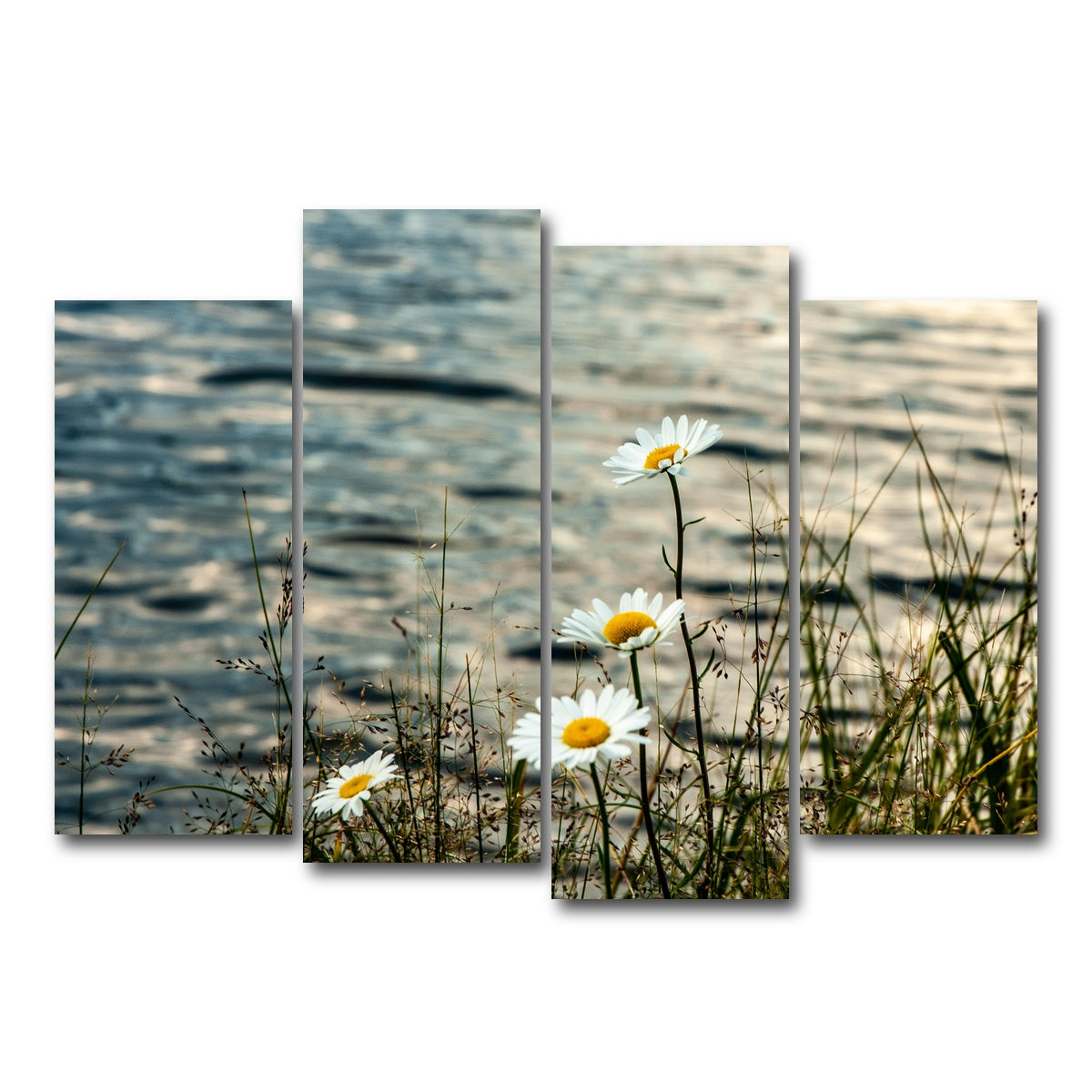 AUTO-MOCKUP WHITE | Lake Flowers | 4 Piece | Gallery Wrap Canvas | group=4_normal