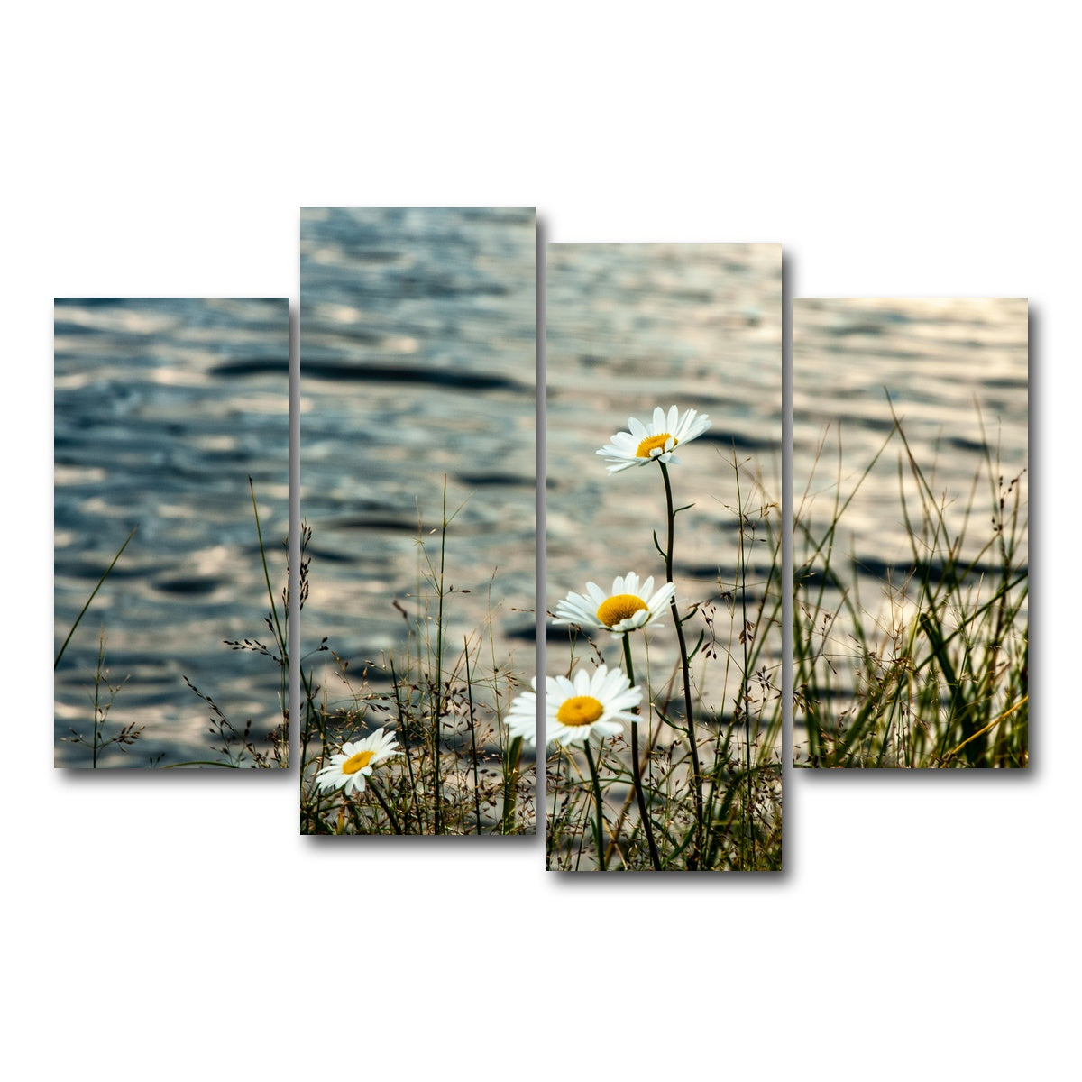 AUTO-MOCKUP WHITE | Lake Flowers | 4 Piece | Gallery Wrap Canvas | group=4_short
