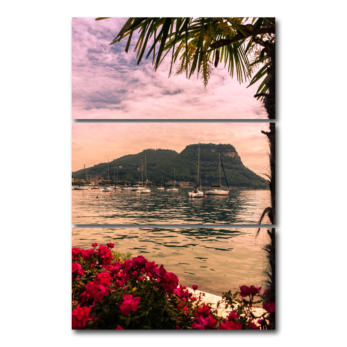 AUTO-MOCKUP WHITE | Lake Garda Boats | 3 Piece | Gallery Wrap Canvas | group=12x24_stacked