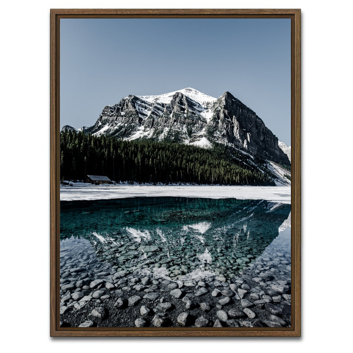 AUTO-MOCKUP WHITE | Lake Louise | 1 Piece | Walnut Framed Canvas | group=3x4