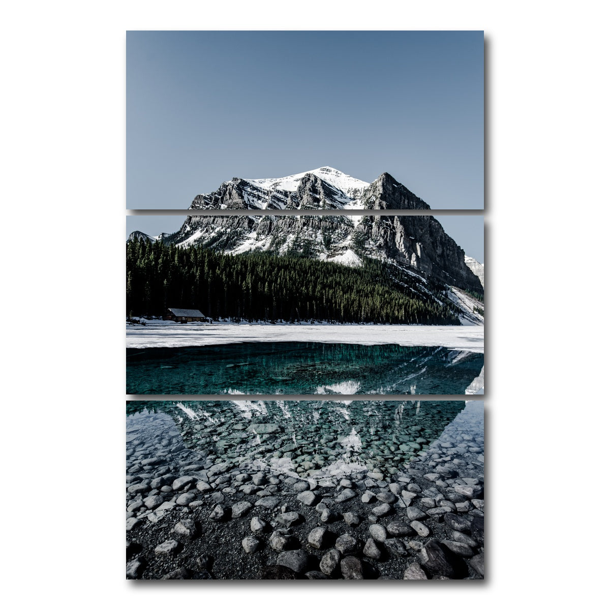AUTO-MOCKUP WHITE | Lake Louise | 3 Piece | Gallery Wrap Canvas | group=12x24_stacked