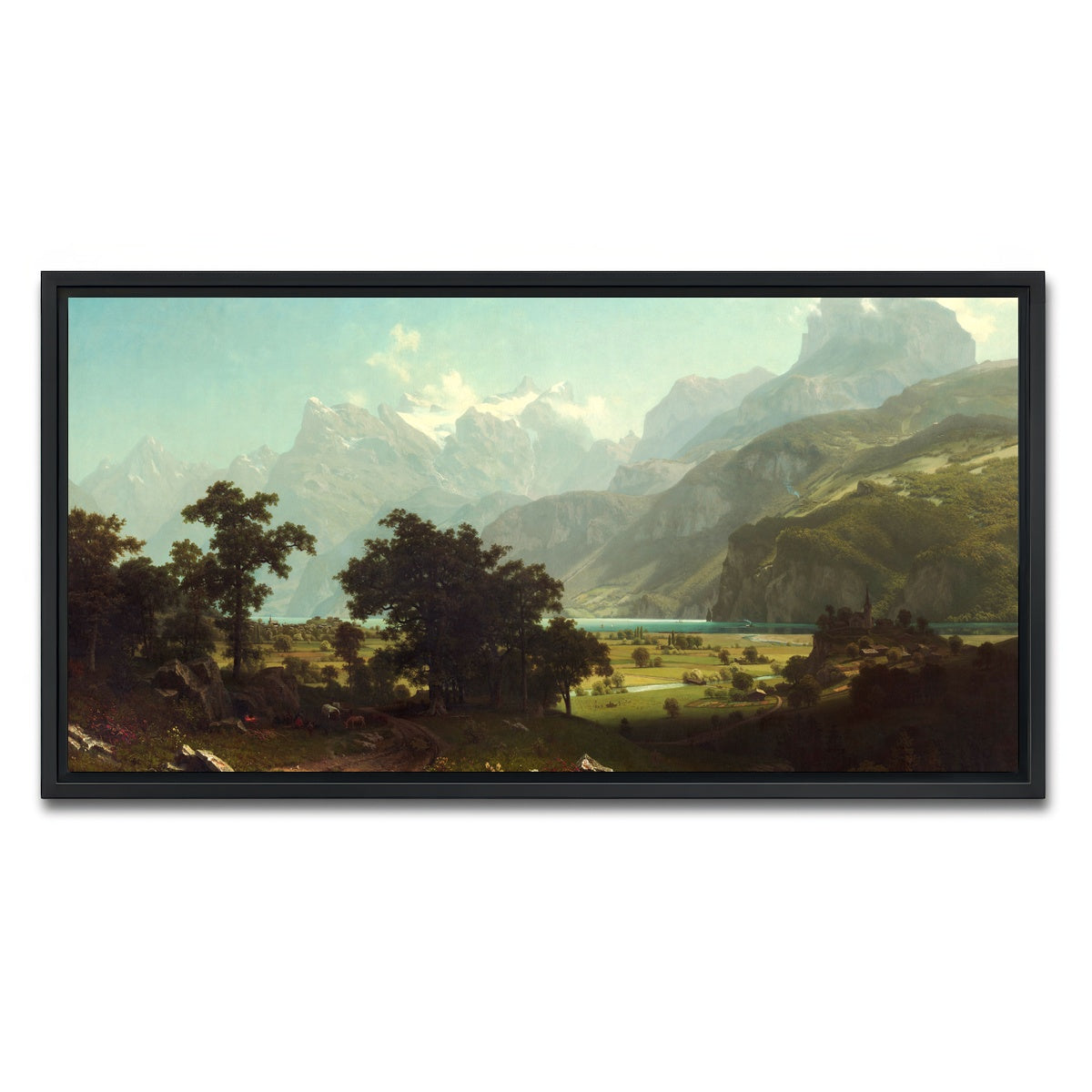 AUTO-MOCKUP WHITE | Lake Lucerne | 1 Piece | Black Framed Canvas | group=2x1