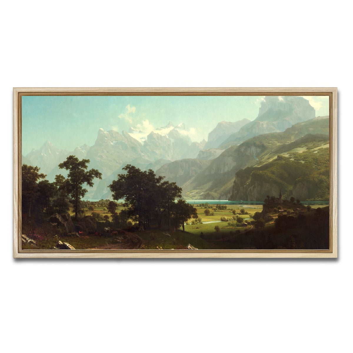 AUTO-MOCKUP WHITE | Lake Lucerne | 1 Piece | Natural Framed Canvas | group=2x1