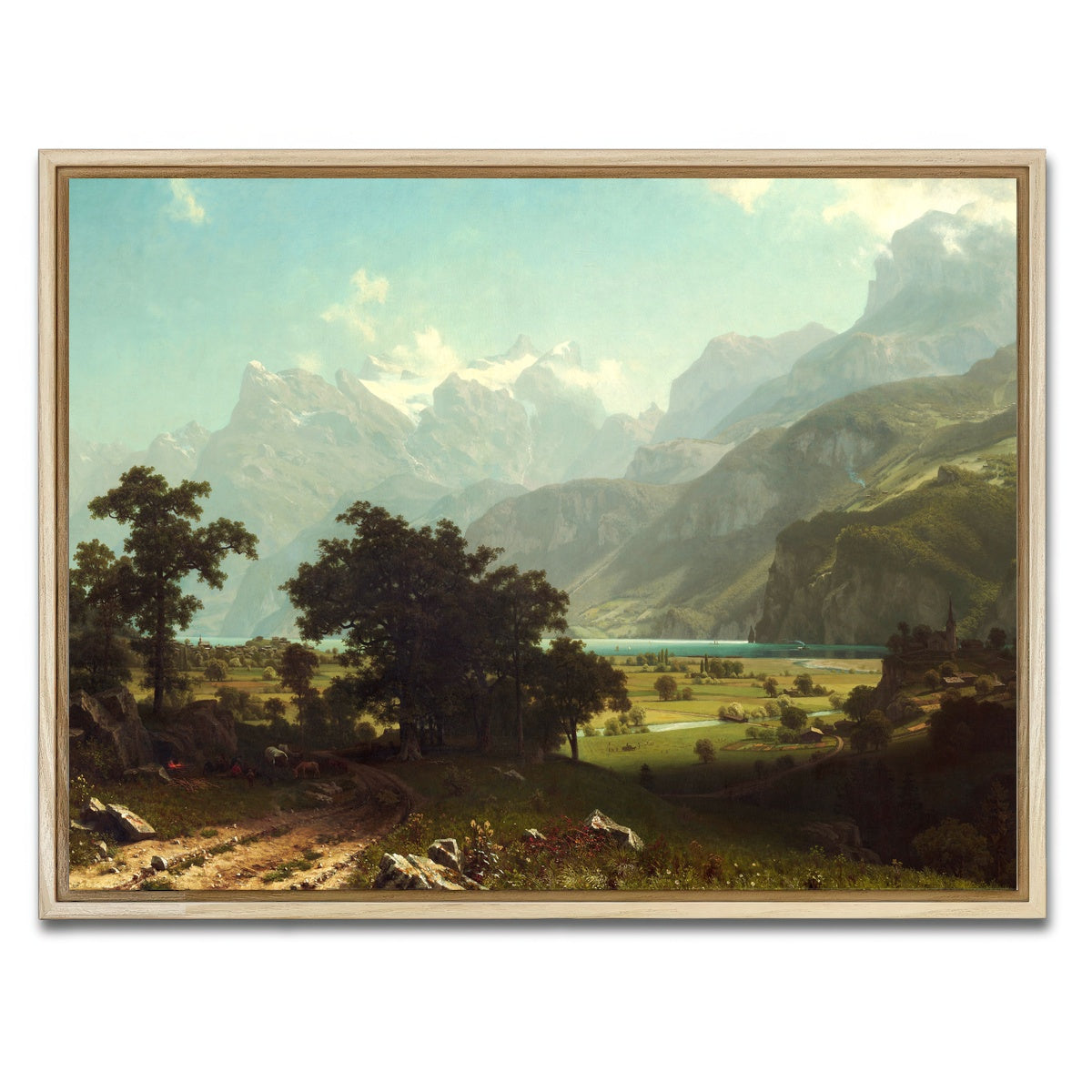 AUTO-MOCKUP WHITE | Lake Lucerne | 1 Piece | Natural Framed Canvas | group=4x3
