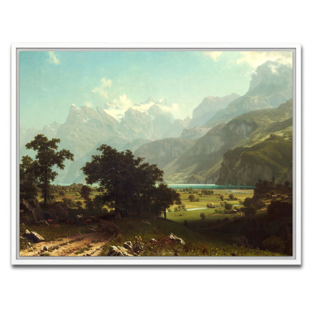 AUTO-MOCKUP WHITE | Lake Lucerne | 1 Piece | White Framed Canvas | group=4x3