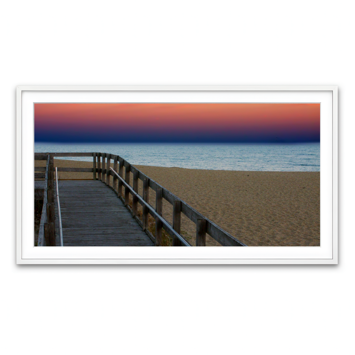 Framed Print 2x1 White