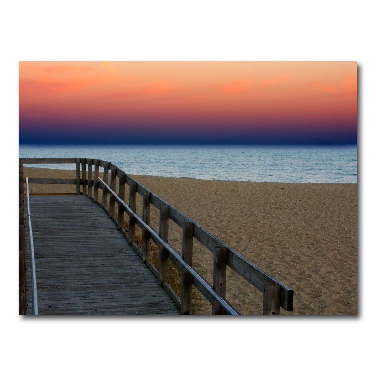 AUTO-MOCKUP WHITE | Lake Michigan sunset | 1 Piece | Gallery Wrap Canvas | group=4x3