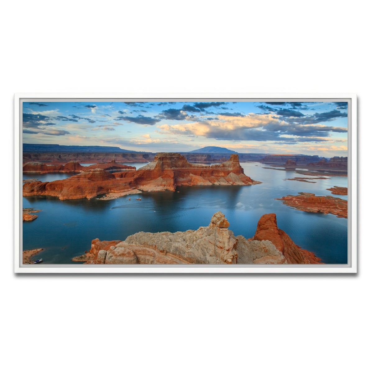 AUTO-MOCKUP WHITE | Lake Powell from Alstrom Point | 1 Piece | White Framed Canvas | group=2x1