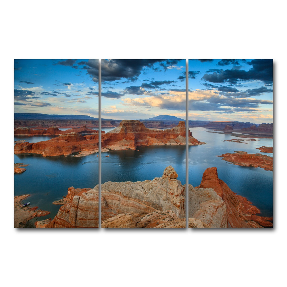 AUTO-MOCKUP WHITE | Lake Powell from Alstrom Point | 3 Piece | Gallery Wrap Canvas | group=12x24