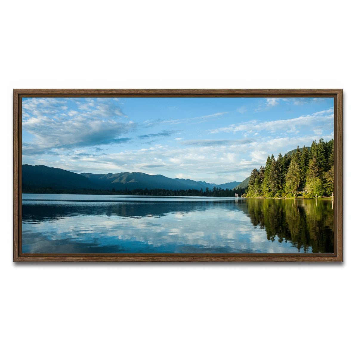 AUTO-MOCKUP WHITE | Lake Quinault | 1 Piece | Walnut Framed Canvas | group=2x1