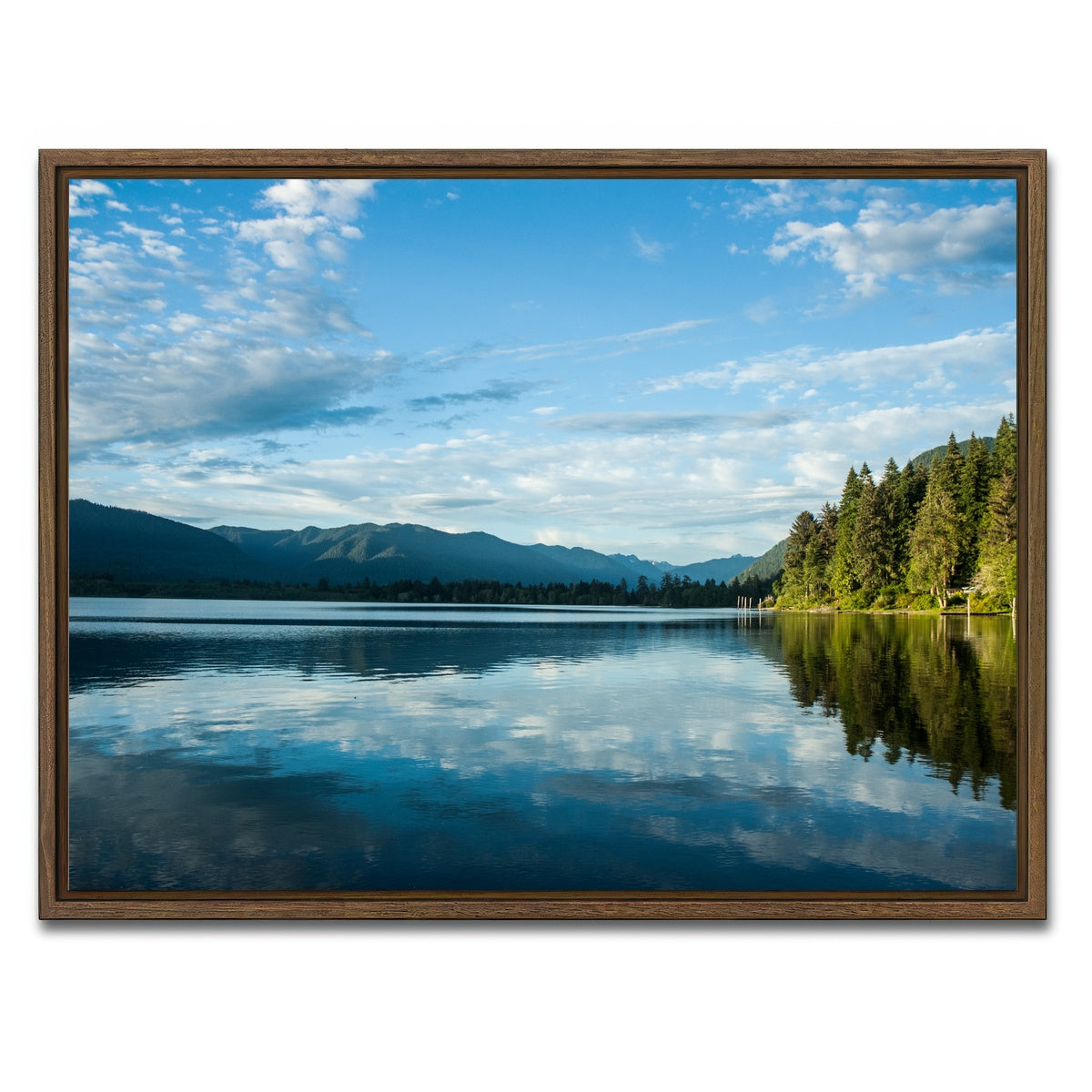 AUTO-MOCKUP WHITE | Lake Quinault | 1 Piece | Walnut Framed Canvas | group=4x3