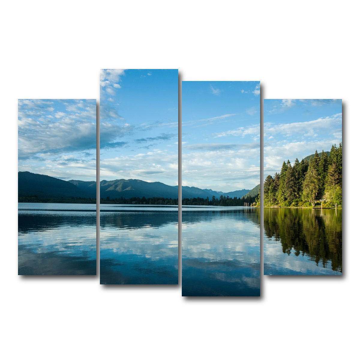 AUTO-MOCKUP WHITE | Lake Quinault | 4 Piece | Gallery Wrap Canvas | group=4_normal