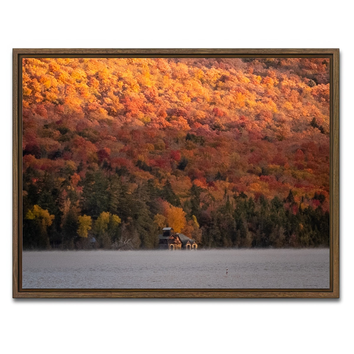 AUTO-MOCKUP WHITE | Lake Solitude | 1 Piece | Walnut Framed Canvas | group=4x3