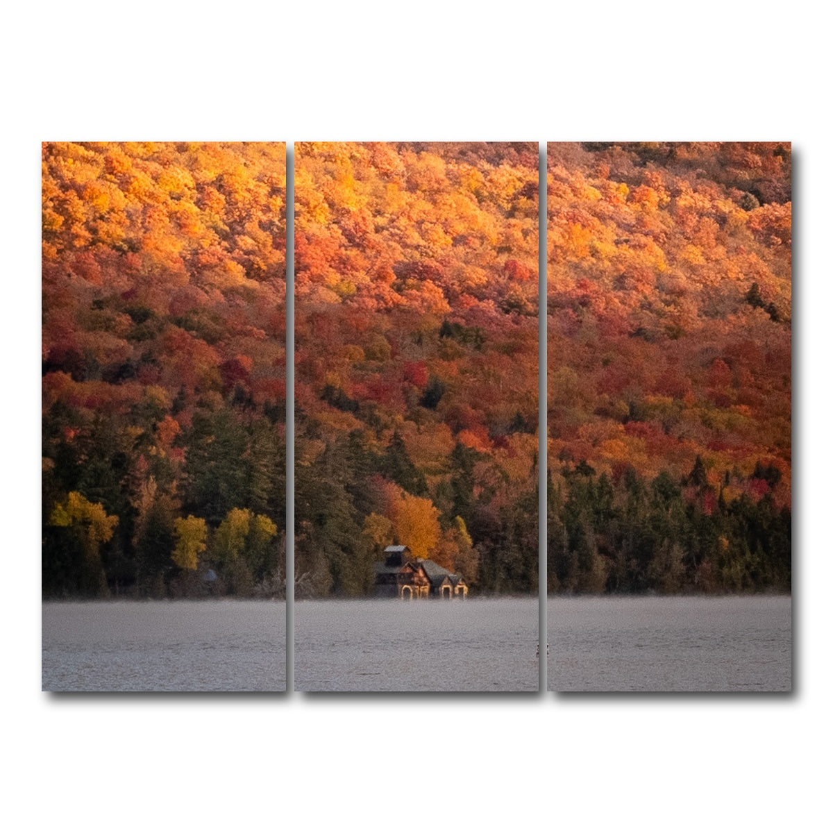 AUTO-MOCKUP WHITE | Lake Solitude | 3 Piece | Gallery Wrap Canvas | group=8x18