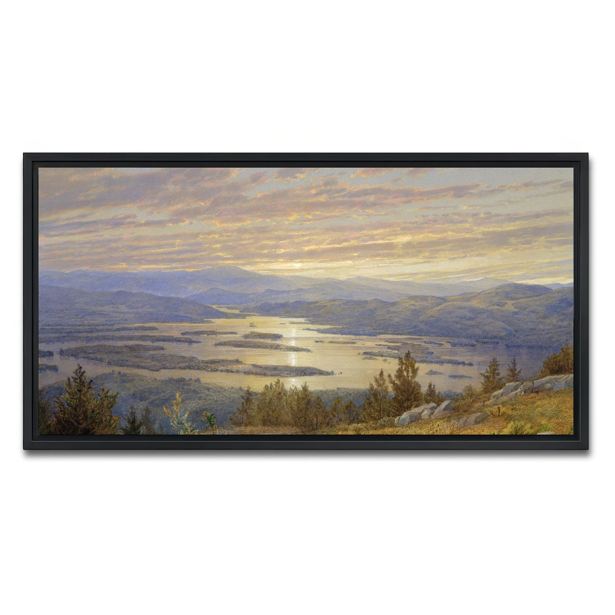 AUTO-MOCKUP WHITE | Lake Squam New Hampshire | 1 Piece | Black Framed Canvas | group=2x1