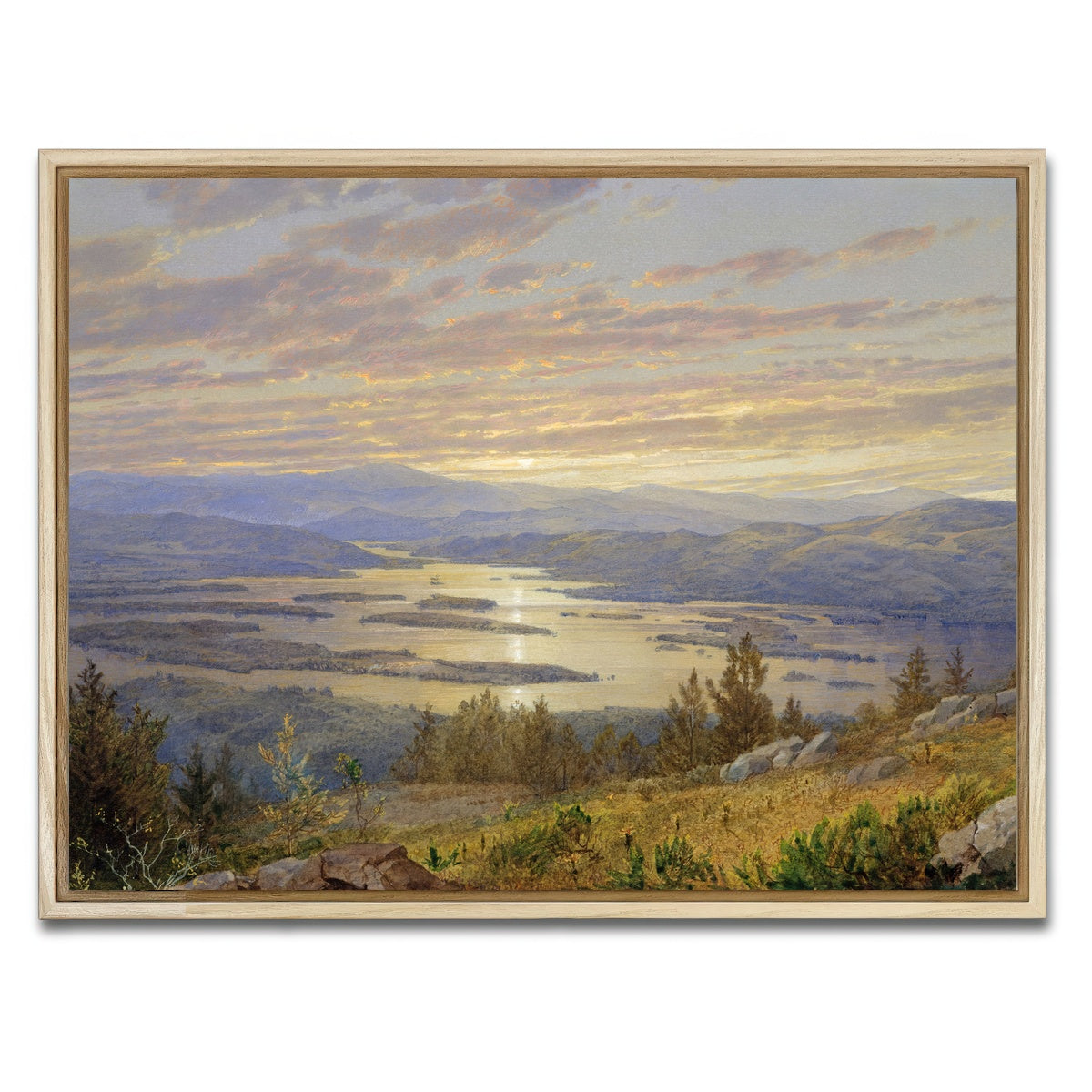 AUTO-MOCKUP WHITE | Lake Squam New Hampshire | 1 Piece | Natural Framed Canvas | group=4x3