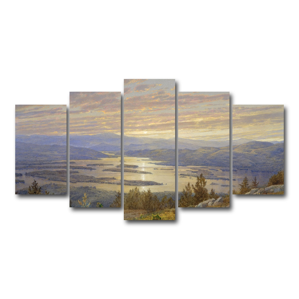 AUTO-MOCKUP WHITE | Lake Squam New Hampshire | 5 Piece | Gallery Wrap Canvas | group=5_normal
