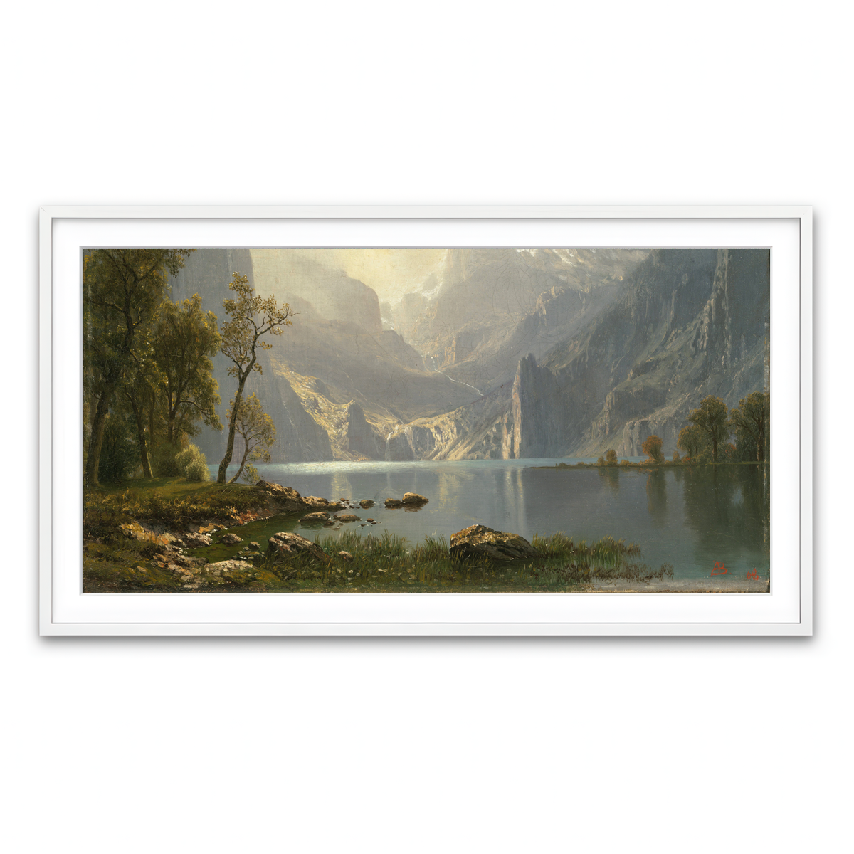 Framed Print 2x1 White