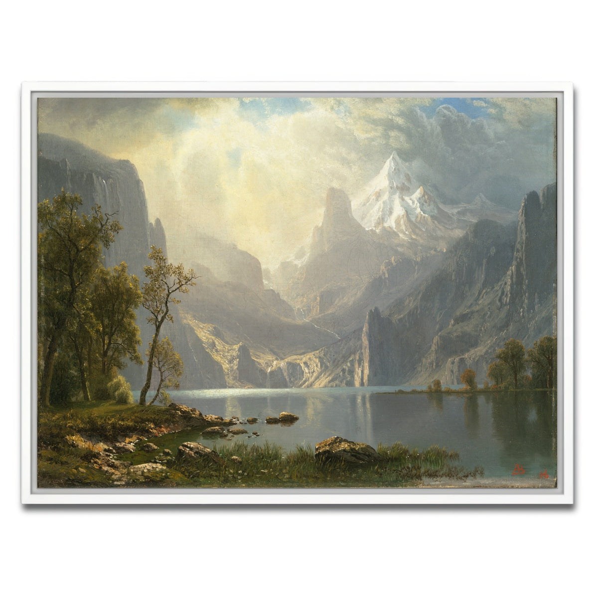 AUTO-MOCKUP WHITE | Lake Tahoe Painting | 1 Piece | White Framed Canvas | group=4x3