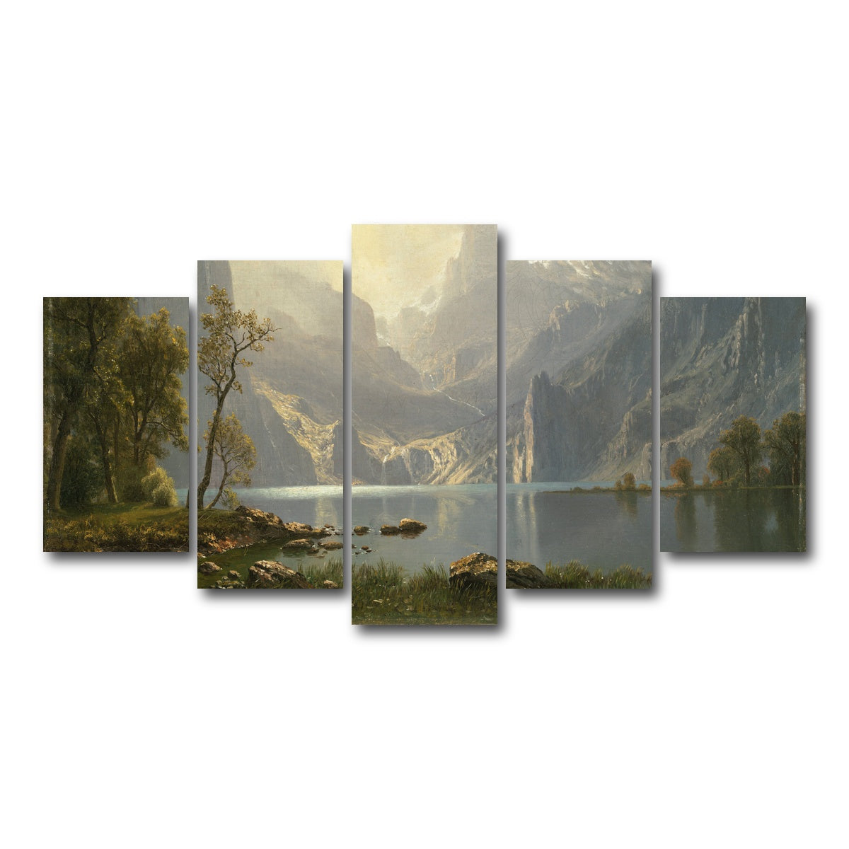 AUTO-MOCKUP WHITE | Lake Tahoe Painting | 5 Piece | Gallery Wrap Canvas | group=5_normal