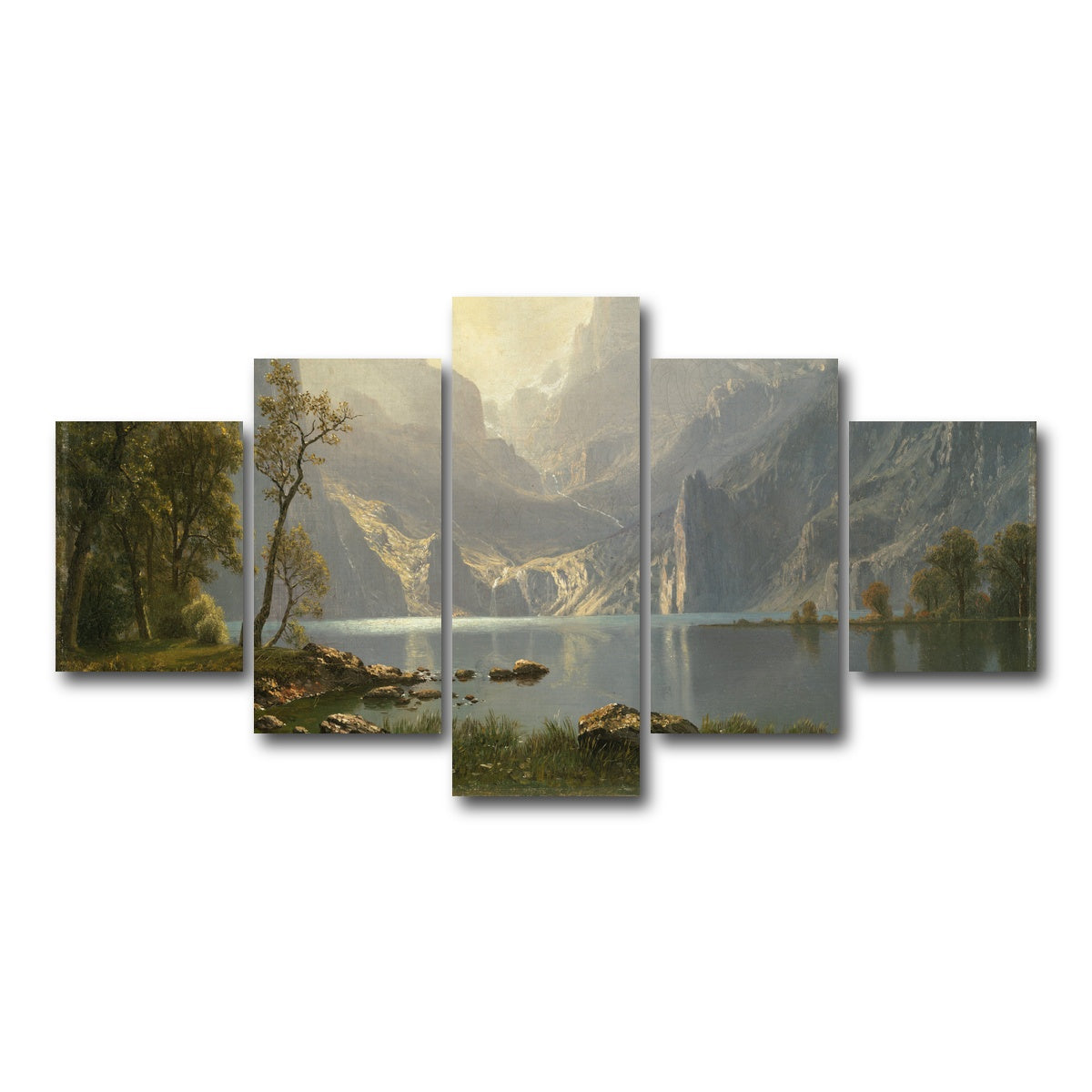 AUTO-MOCKUP WHITE | Lake Tahoe Painting | 5 Piece | Gallery Wrap Canvas | group=5_short