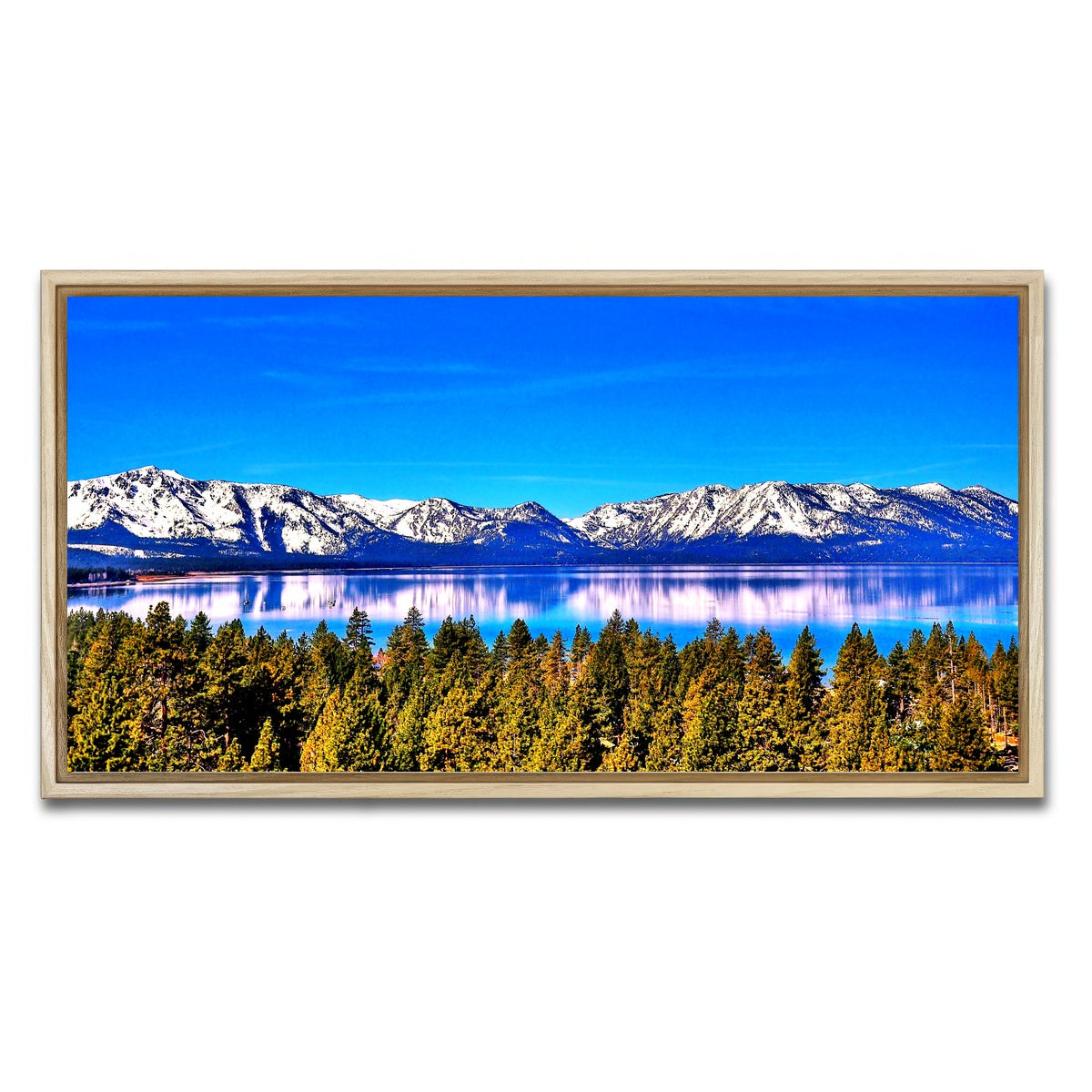 AUTO-MOCKUP WHITE | Lake Tahoe | 1 Piece | Natural Framed Canvas | group=2x1