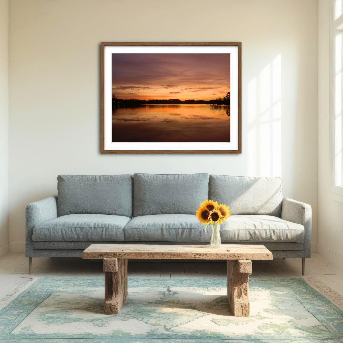 AUTO-MOCKUP ROOM | Lake Weiss Sunrise Wall Art