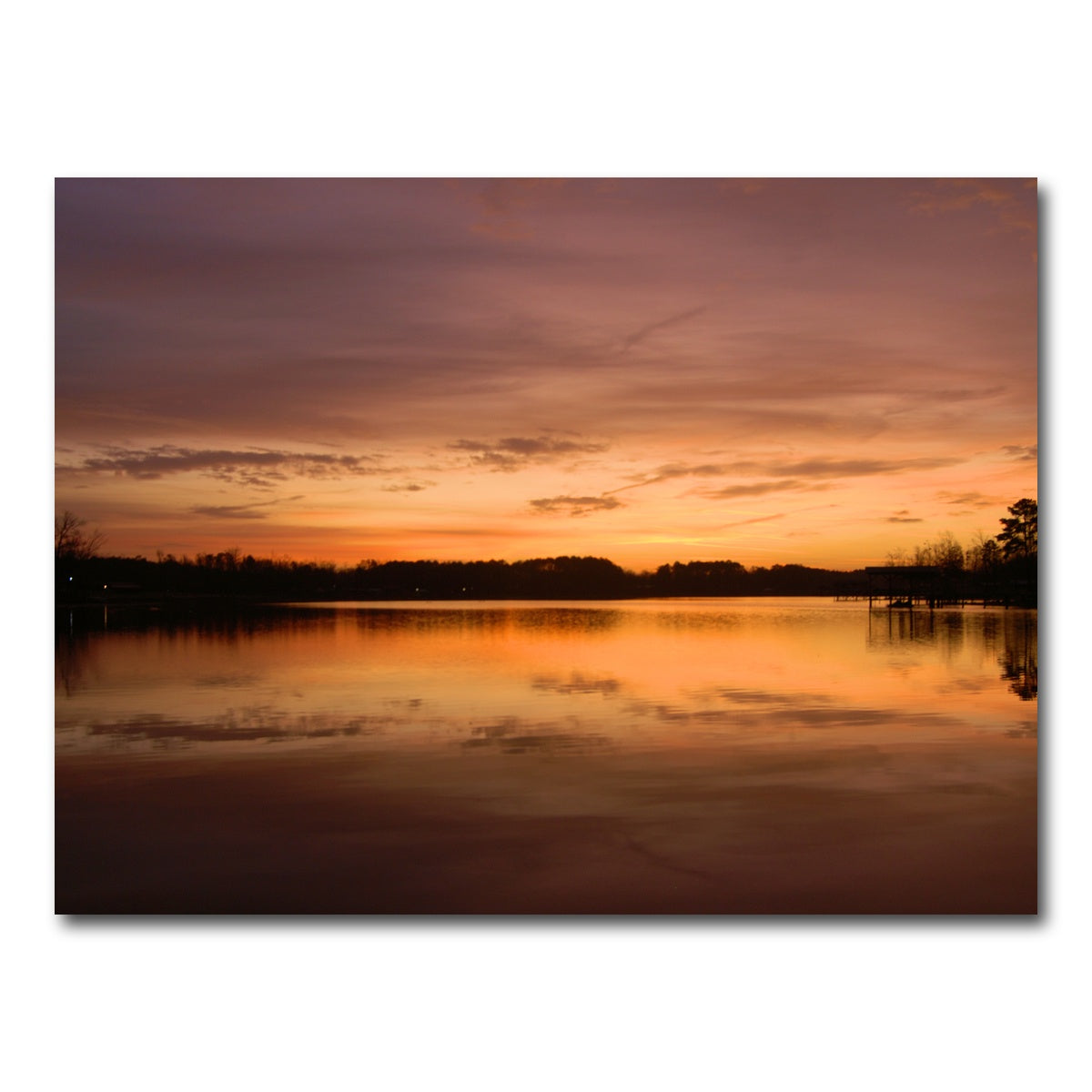 AUTO-MOCKUP WHITE | Lake Weiss Sunrise | 1 Piece | Gallery Wrap Canvas | group=4x3
