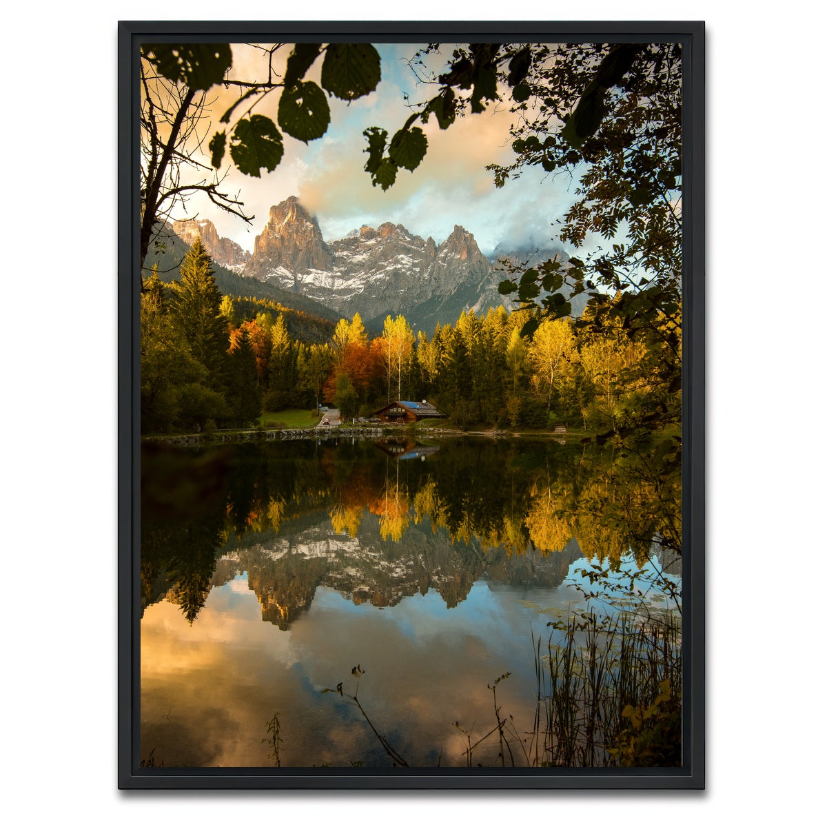 AUTO-MOCKUP WHITE | Lake Welsperg | 1 Piece | Black Framed Canvas | group=3x4